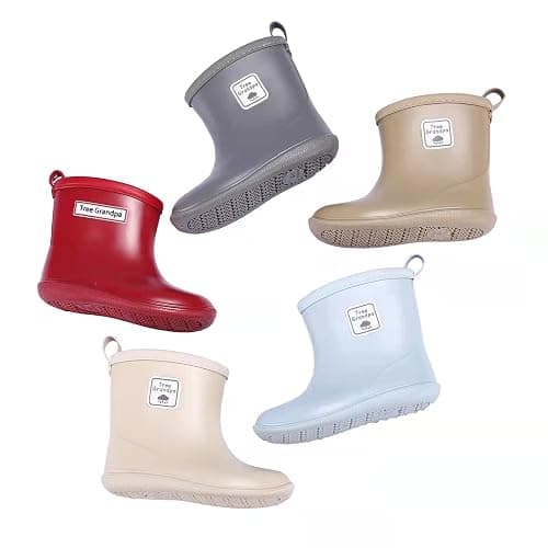 Tree Grandpa Toddler Rain Boots Waterproof shoes for Boys Girls Lightweight | Easy to Slip on and off & Soft & Flexible & Durability thumbnail 6