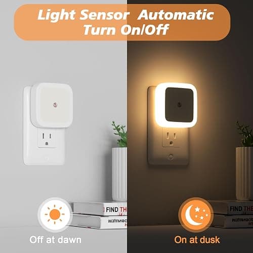 Sujeet Night Light, Night Lights Plug into Wall 8-Pack, Nightlight Plug in Night Light, Dusk to Dawn Night Lamp Led (Warm White) thumbnail 4