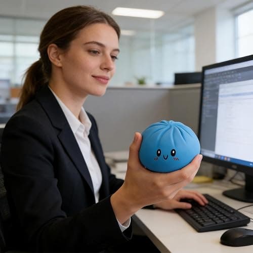 Dumpling Dumpling Squishy Mystery XXL avec Visage, Dumplings mystérieux, Jouet malléable en Forme de Petits cuits à la Vapeur – Jouet à Doigts pour soulager l'anxiété thumbnail 9
