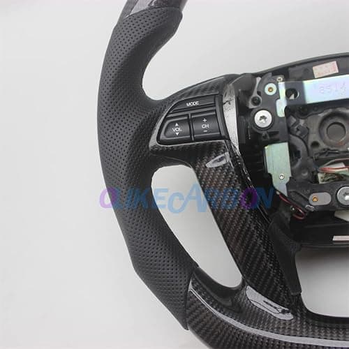 OLIKE Replacement Real Carbon Fiber Leather Steering Wheel Compatible With Honda Accord 8TH GEN 8 2008-2012 thumbnail 2