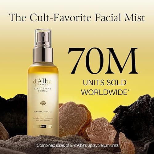 d'alba Piedmont Italian White Truffle First Spray Serum (3.38 fl oz) | Vegan Skin Care, Hydrating Face Moisturizer, Cakey Makeup Fix, Glow Serum for Radiant Skin, Non Comedogenic, Korean skincare thumbnail 2