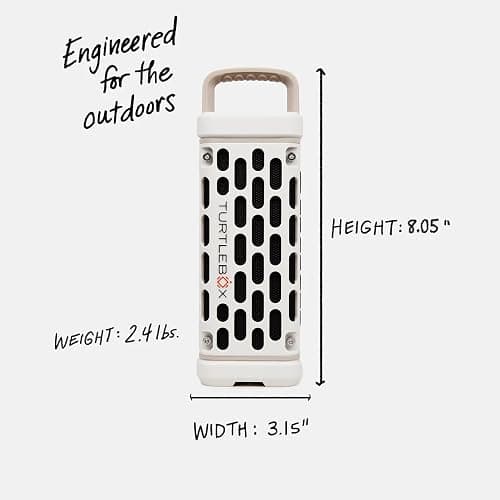 Turtlebox Ranger: Loud! Outdoor Portable Bluetooth 5.4 Speaker | Rugged, Waterproof, Ultra-Portable | Plays to 105db, Deep Bass, Shockproof, Unlimited Pairing for Full Stereo Experience, Ivory thumbnail 2
