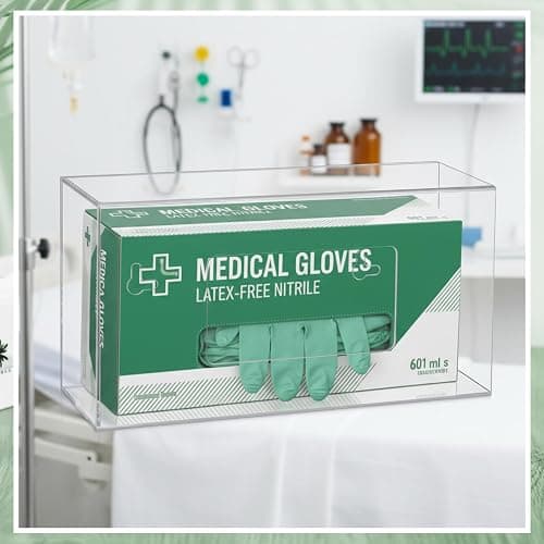Thyle 2 Pcs Glove Box Holder Wall Mount Acrylic Dispenser Single Side Loaded Disposable Latex Rubber Glove Box for Kitchen, Office, Restaurant (Clear) thumbnail 7