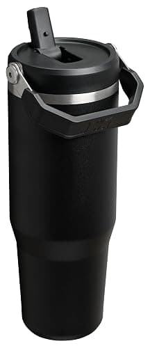 Stanley IceFlow 2.0 Flip Straw Tumbler with Handle 30 oz | Twist On Lid and Flip Up Straw | Leak Resistant Water Bottle | Insulated Stainless Steel | BPA-Free | Black 2.0 thumbnail 3
