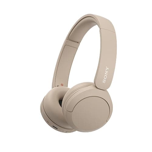 Sony WH-CH520 Wireless Bluetooth On-Ear Headphones, Lightweight Design, Up to 50hr Battery Life, Quick Charge, EQ, Clear Call Quality, iOS & Android - Beige - Image 1