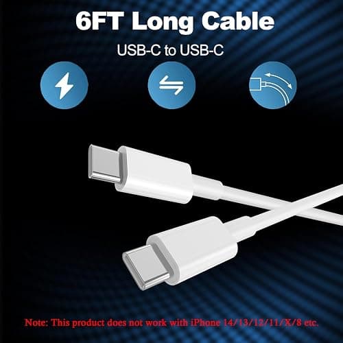 iPhone 17 16 15 Charger Fast Charging,2Pack 20W Apple iPad USB C Wall Chrager Block with 6FT USB C to C Cable for iPhone 17/Pro/Pro Max/17 Air/ 16/16 Pro/16 Pro Max/15/Plus/Pro/Pro Max (White) thumbnail 2
