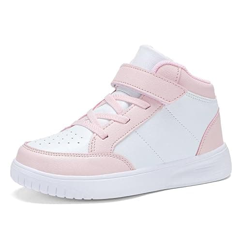 Yadurdu Kids Sneakers Boys Running Shoes Girls High Top Casual Lightweight Classic Adjustable Strap Sneakers - Image 1