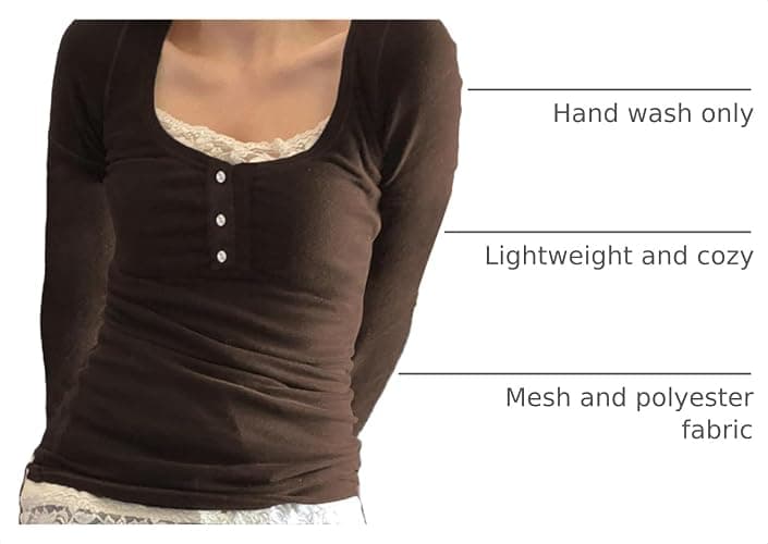 Women Lace Patchwork Crop Top Y2k Fairycore Aesthetic Tank Top Vintage Long Sleeve Fairy Grunge Shirt Streetwear thumbnail 4