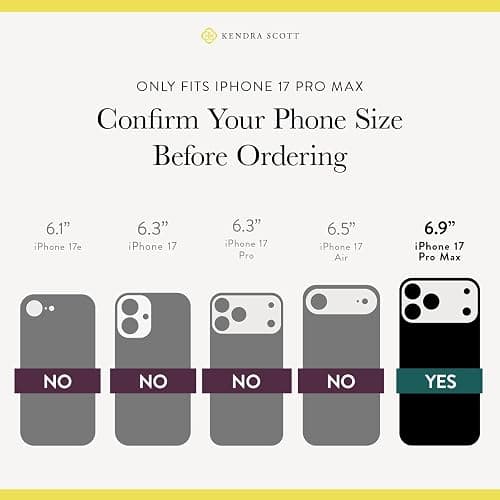 Kendra Scott iPhone 17 Pro Max Case - MagSafe Phone Case - Pink Pearl | Compatible with MagSafe - Lightweight Designer Case for iPhone 17 Pro Max with Anti-Scratch Coating & Mother-of-Pearl Finish thumbnail 4