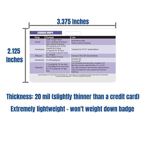 Nurse Nation 30 Horizontal Nursing Badge Reference Cards - Lab Values, EKG, Vitals, and More! (Bonus Cheat Sheets) Great Nurse Gifts - Nursing Student Accessories and Supplies! thumbnail 2