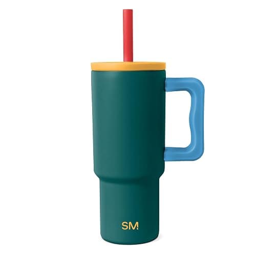 Simple Modern Kids 24 oz Tumbler with Handle and Silicone Straw Lid | Spill Proof and Leak Resistant | Reusable Stainless Steel Bottle | Gift for Kids Boys Girls | Trek Collection | Scout Mix - Image 1