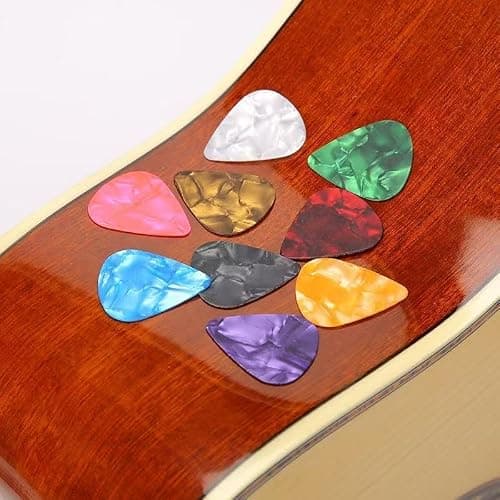 21 Packs Guitar Picks With Organizer Box Bass Picks Thin, Medium & Heavy 3 Different Thickness For Electric Acoustic Guitars Ukulele Bass, Guitar Gifts For Men Women Players - 21 thumbnail 2