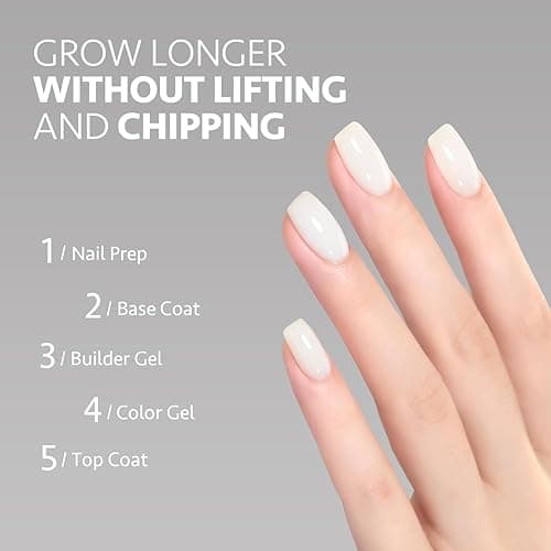 Builder gel milky white thumbnail 5