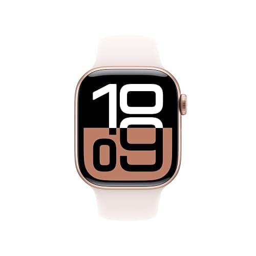 Apple Watch Series 10 [GPS 42mm case] Smartwatch with Rose Gold Aluminum Case with Light Blush Sport Band - S/M. Fitness Tracker, ECG App, Always-On Retina Display, Water Resistant thumbnail 3