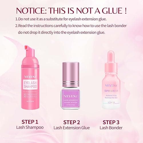 VEYES INC Super Lash Bonder for Eyelash Extensions. Glue Accelerator, Lash Sealant, Adhesive Companion, Reducing Glue Fumes and Extending Eyelash Retention Time. Professional Eyelash Supplies 15ml thumbnail 4