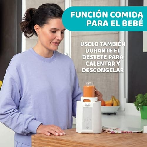 Chicco Calienta Biberones Doméstico, Calentador de Biberones con 2 Programas y Apagado Automático, Calienta a la Temperatura Ideal – Calentador de Alimentos para Bebés, Apto para Tarros, Blanco thumbnail 5
