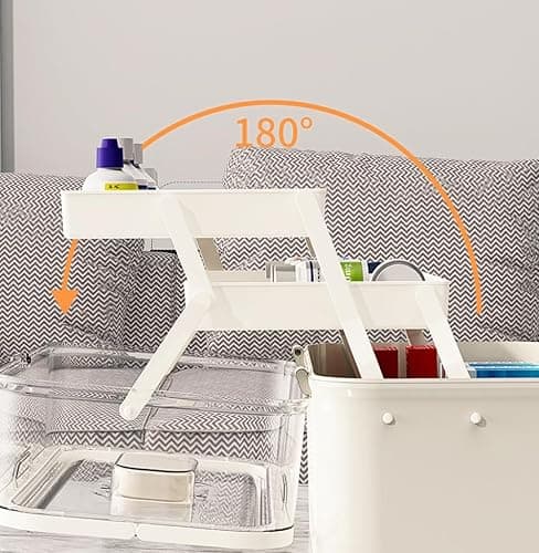 LECHUAN 3-Tier 12 x 9 x 7 Medicine Organizer, Medicine Cabinet Organizer with Portable Pill Case, Multipurpose Plastic Box for Storage Empty First Aid Box thumbnail 3