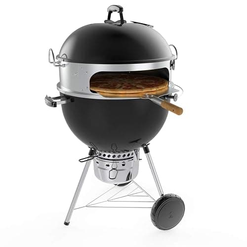 onlyfire Stainless Steel Multi-purpose Rotisserie and Pizza Combo Kit | For Weber 22-Inch Kettle Charcoal Grills, Include Pizza Peel and Pizza Stone thumbnail 5