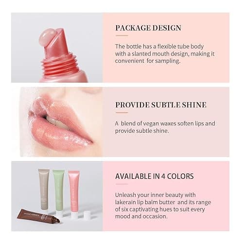 4Pcs Summer Tinted Lip Butter Balm - Ultra-Hydrating, Nourishing Lip Care with Natural Ingredients, Soothes & Softens Dry Lips, Birthday Cake with Slight Shine (Vanilla+Mint+Coffee+Cake, 4Pcs) thumbnail 5