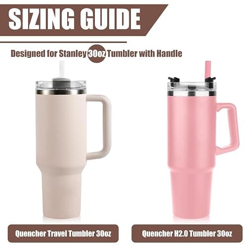 Zonyee Snack Bowl with Lid for Stanley 30 oz Tumbler with Handle, Silicone Snack Tray Snack Ring for Stanley Cup Accessories, Suitable for Car Cup Holder or Outdoor, Rose Quartz thumbnail 6