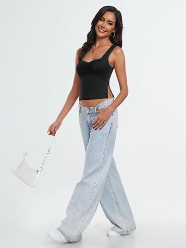 Trendy Queen Womens Going Out Crop Tops Backless Tank Tops Summer Y2k Teen Girls Basics Cute Clothes thumbnail 6