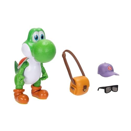 The Super Mario Galaxy Movie 5” Action Figures Series 1 – Yoshi Figure with Hat, Sunglasses, and Satchel Accessories - Premium Details 20 Points of Articulation thumbnail 11