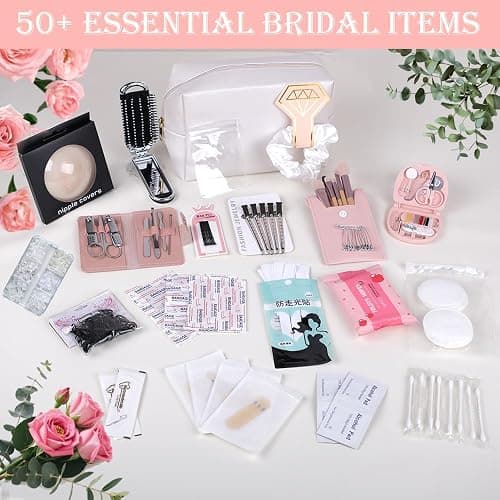 Emergency Kit for Women – Mini Emergency Kit with 50+ Bridal Suit Essentials, Purse Essentials Kit, Wedding Day Survival Kit, Emergency Bride Kit, Women’s Emergency Kit, Wedding Survival Kit thumbnail 7