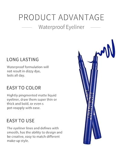 BestLand 12 Colors Matte Liquid Eyeliner Set Rainbow Colorful Neon Eyeliner Pencil Pigmented Waterproof Smudgeproof Long Lasting Gel Eye Liner Christmas Makeup Gift Kit for Women (Set E) thumbnail 9