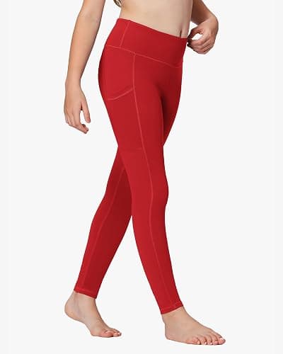 Stelle Girls' Athletic Leggings Kids Dance Running Yoga Pants Workout Active Dance Tights with Pockets thumbnail 2