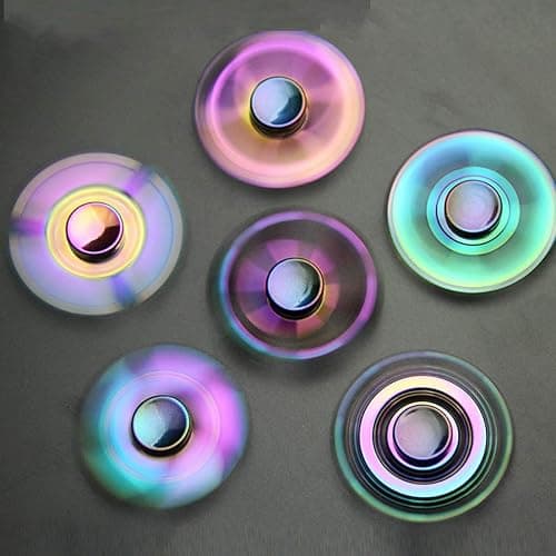 Cool Fidget Pack Toys Set, Novelty Fidgets Spinners Rainwbow Finger Hand Spinner Metal Fidget Chain Cube Kit Focus Autism Toy Fingertip Gyro Stress Relief Spiral Twister Anti Anxiety Gifts Kids Adults thumbnail 8