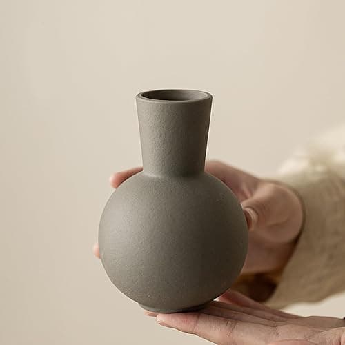 Ceramic Vase Set of 3, Modern Minimalist Farmhouse Style Home Decor Vases, Ideal for Pampas Grass & Dried Flowers, Perfect for Kitchen, Bedroom, Living Room & Dining Table Centerpiece (Multicolor) thumbnail 6