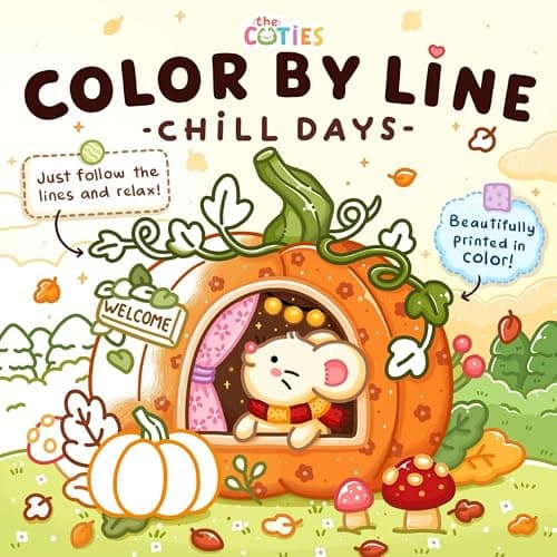 Color by Line – Chill Days: A Relaxing Coloring Book with Vivid Outlines for Stress Relief & Calm - Image 1