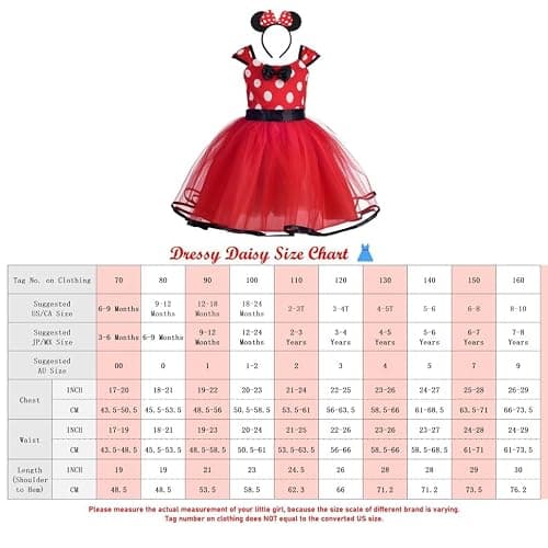 Dressy Daisy Baby Girl Polka Dots Fancy Dress Up Costume Birthday Party Tulle Dresses with Headband Pink/Red/Purple/Hot Pink thumbnail 7