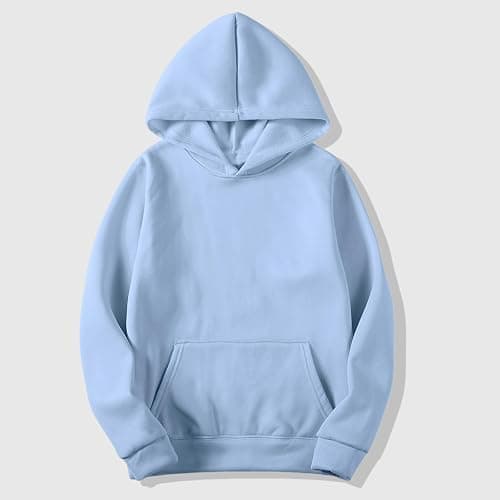 Hoodies for Men Womens Unisex Sweatshirts Hooded Pullover Casual Long Sleeve Tops Fall Outfits Fleece Regular Fit thumbnail 4