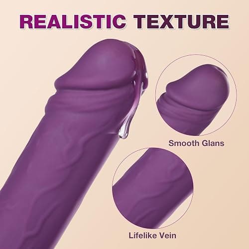Sex Toys Dildo Vibrator Machines - 12.85 Inch Realistic Dildos with 10 Vibration & 3 Thrusting & Heating Modes, Adult Machine G Spot Clit Anal Toy with Removable Suction Cup for Women Men Couple thumbnail 3