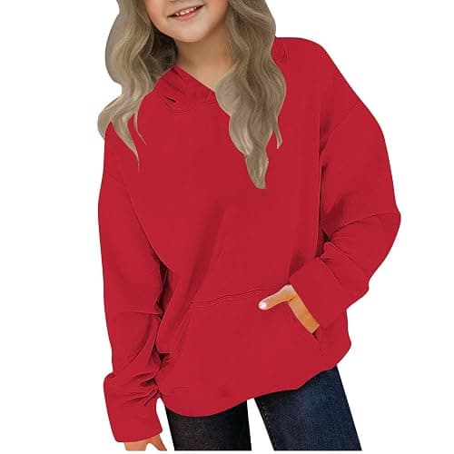 Ayolanni Girls Hoodie Trendy Cute Hooded Sweatshirt with Pocket Baggy Kids Pullover Winter 2025 Back to School Clothes Teens thumbnail 2