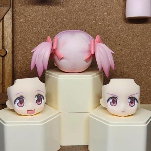 YLQANONG Kaname Madoka Figures Movable Interchangeabl Face Real Cloth Anime KanameMadoka Jointed Figure Statues PVC Anime Action Figurine 5.5IN thumbnail 2