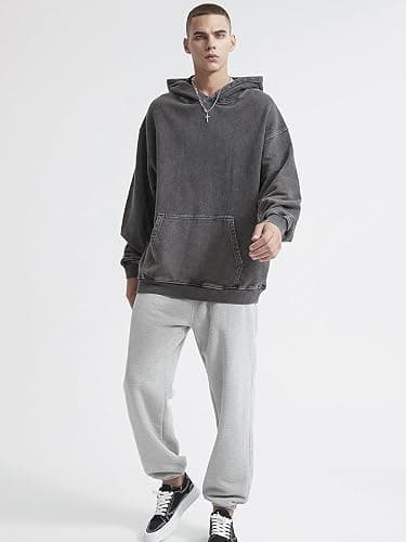 KEEPSHOWING Mens Oversized Hoodies Vintage Hoodie Couples Pullover Acid Wash Hoodies for Men Streetwear Sweatshirts thumbnail 7
