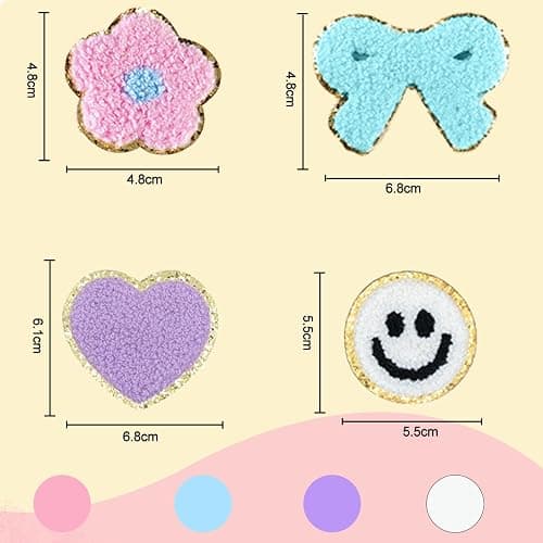 GAMYPET Chenille Letter Patches Self Adhesive Stickers for DIY – 136 Pcs Fuzzy Cute Varsity Patches Embroidery Jackets, Jeans Patches Gift Bag Decoration thumbnail 2