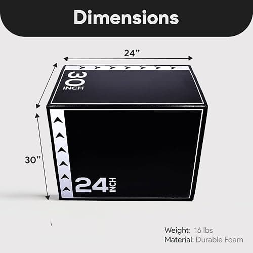 BalanceFrom 3-in-1 Foam Plyometric Jump Box for Home Gym with Multiple Height Options – Versatile Plyo with Non-Slip Surface for Strength, HIIT, Step-Ups, and Agility Training thumbnail 3