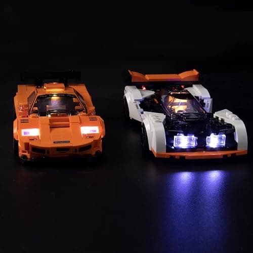 BrickBling LED Lighting Compatible with Lego Speed Champions McLaren Solus GT & McLaren F1 LM; New 2023 Light kit Compatible with Lego McLaren F1; Light up Your 76918-No Model - Image 1