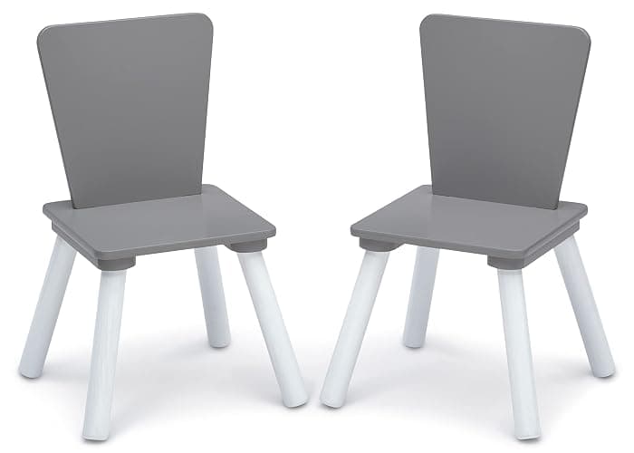 Delta Children 4-Piece Toddler Playroom Set, Grey/White thumbnail 6