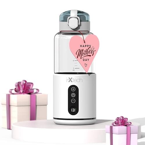 IXTECH Portable Water Warmer for Baby Formula, Milk Warmer for Travel, 10 oz., Electric Warming with Adjustable Temperature Control, Leak-Resistant Spout, Rechargeable and Wireless - 0.3 Quarts thumbnail 2