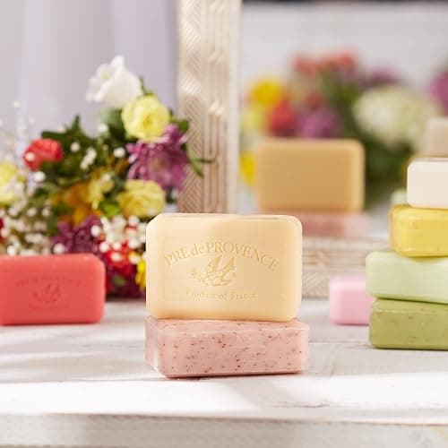 Pre de Provence Artisanal Soap Bar, Enriched with Organic Shea Butter, Natural French Skincare, Quad Milled for Rich Smooth Lather, 8.8 Ounce, Lily Of The Valley thumbnail 10