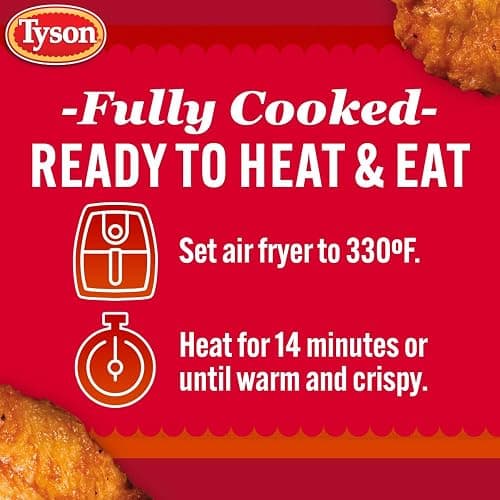 Tyson Any'tizers Buffalo Style Bone-In Chicken Wings, 22 oz. (Frozen) thumbnail 5