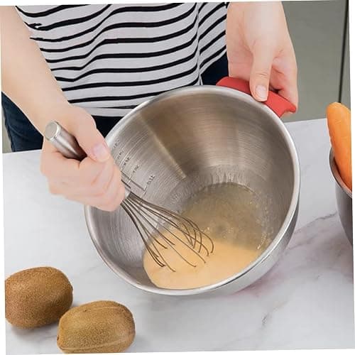 OHPHCALL Stainless Steel Manual Eggbeater Lightweight Egg Stirrer for Easy Mixing and Blending Metal Kitchen Whisk for Home Cooking and Baking thumbnail 5
