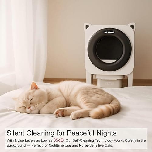 Self Cleaning Litter-Box for Multiple Cats with 76L Large Capacity,Automatic Litter Box with App Control and Safety Sensors Protection (Black) thumbnail 5