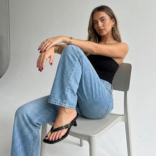CUSHIONAIRE Marlin Low Kitten Heels for Women, Thong Style Dressy Heeled Womens Sandals with Adjustable Buckle Closure thumbnail 3