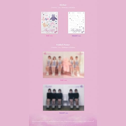 FIFTY FIFTY Day & Night Standard - Day Ver. Postcard + Photobook R + Goodie + Lyrics Paper + Bookmark + Star-Shaped Paper Ring + Sticker + Folded Poster + 3 Extra Photocards thumbnail 7