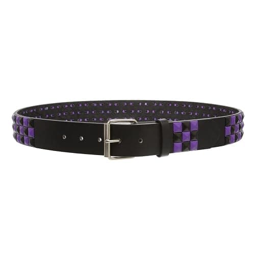 Snap On 1 1/2"-38mm Checkerboard Punk Rock Studded Belt thumbnail 2